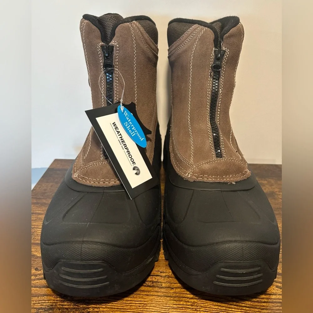Weatherproof Men’s Taupe Greg Waterproof Insulated Winter Boots NWT Size 9